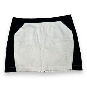 Women’s MXM 18 Black and White Colorblock Mini Skirt